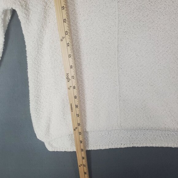 KNOX ROSE Womens Sweater SZ M Slouchy V-Neck‎ Pullover Long Sleeves Knit White - Picture 5 of 7